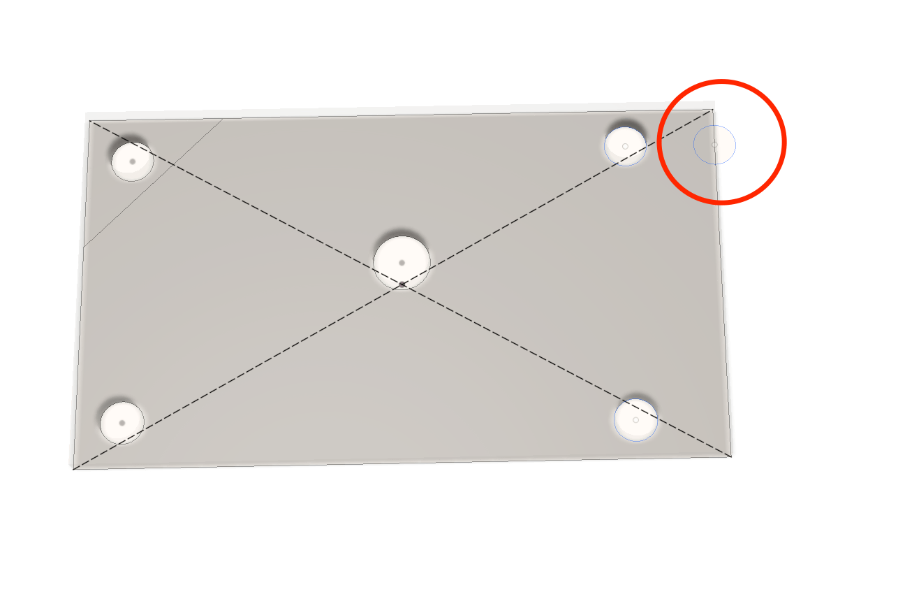 CAD drawing of plate with possible incorrect mesasurement