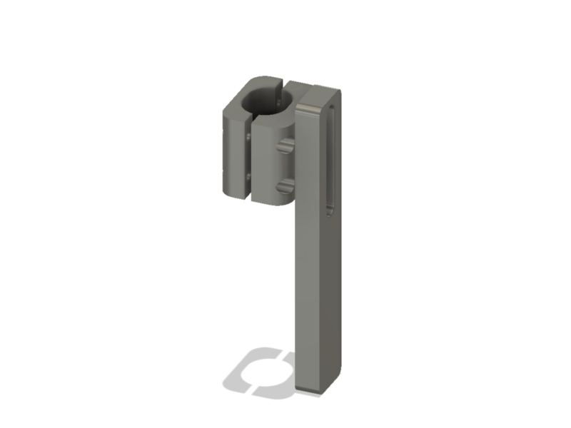 image of 3d CAD model of Disability Lab wheelchair Anti-Tip Forward Bars