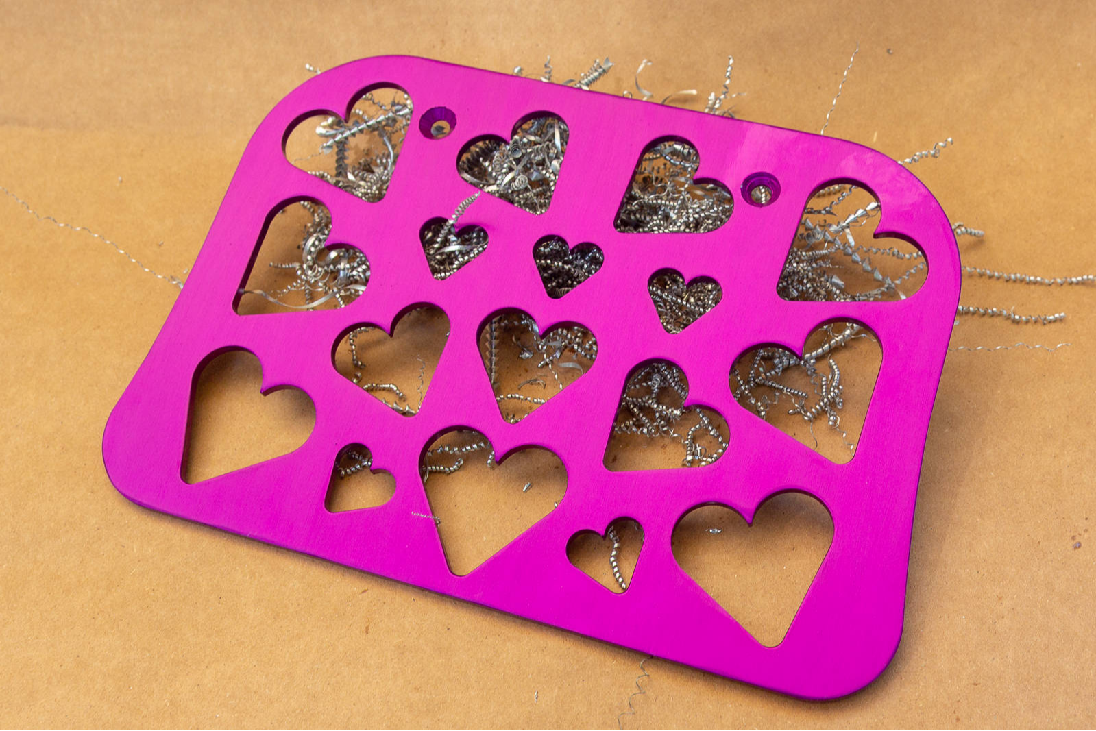 wheelchair footplate with hearts